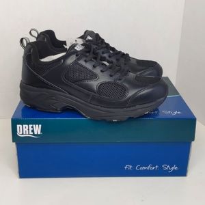 NEW IN BOX!!  Drew Orthopedic diabetic sneakers black FLASH 9.5 N